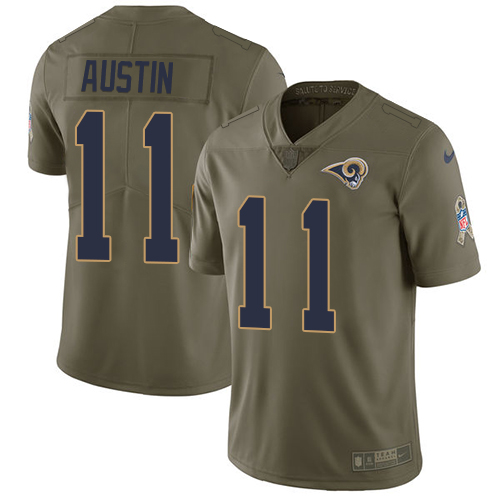 Nike Rams #11 Tavon Austin Olive Men's Stitched NFL Limited Salute to Service Jersey